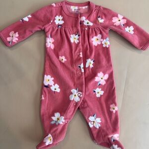 Carter's Pink Floral Footie One Piece